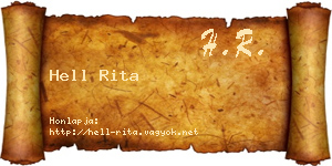 Hell Rita névjegykártya